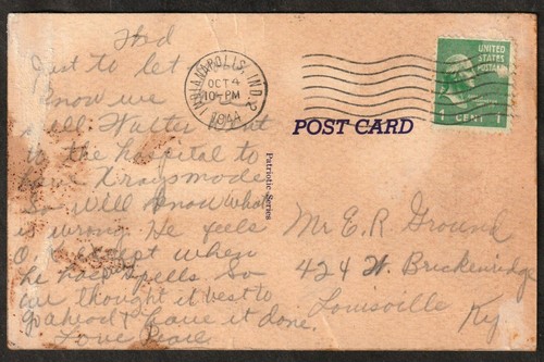 PATRIOTIC POSTCARD - THE STAR SPANGLED BANNER POSTED OCT 4 1944 - Picture 2 of 2