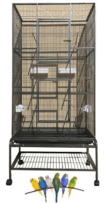 70'' X-Large Flight Bird Cage Breeding Doors Aviary Canary Finch Removable Stand 
