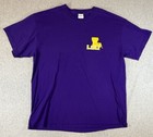 Lsu Tigers Gildan T-Shirt Mens Large Purple Bayou Bengals Crew Neck Short Sleeve
