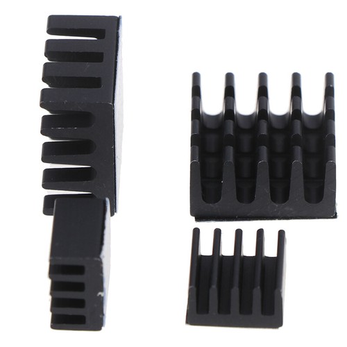 4pcs Black Aluminum Heatsink Cooler Cooling Kit For Raspberry Pi 3/2 /Rpi!ex - Afbeelding 7 van 8
