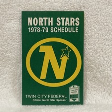 SCARCE 1978-79 Minnesota North Stars TCF Bank Pocket Schedule, Lou Nanne, NICE!