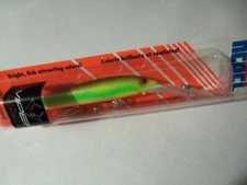 1 Rebel DJ20 Spoonbill Minnow Lure VIPER Custom Mean Green NIP