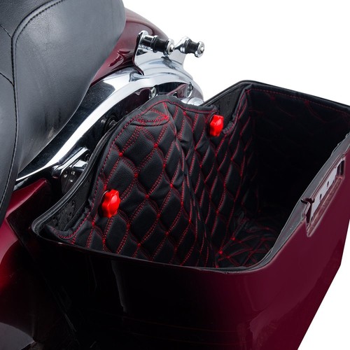 Red Stitching Stretched Saddlebag Liner For 14+ Advanblack Extended