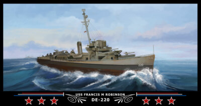 Navy Emporium USS Francis M Robinson DE-220 Art Print