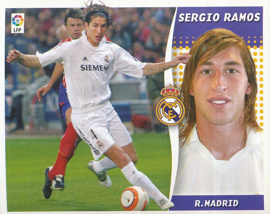 SERGIO RAMOS ? ESPANA REAL MADRID CROMO STICKER LIGA 2007