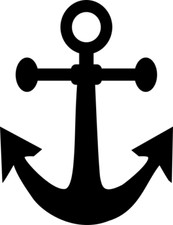 Anchor vinyl decal - For Cars, Laptops, Sticker, Mirrors, etc.