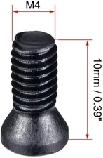10Pcs Screws M4x10 Metric Black Alloy Steel Hex Socket Button Head Screw Bolts