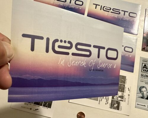 TIESTO In Search of Sunrise 4 PROMO STICKERS+CARD cd just be drive Kaleidoscope - Picture 2 of 2