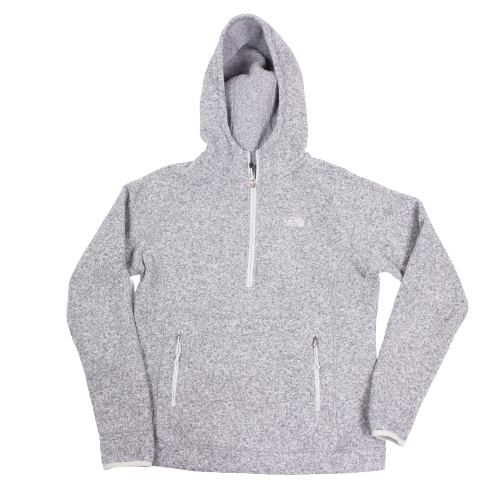 Chaqueta con Capucha Pullover Poliéster Polar 1/4 Cremallera Gris S The North Face para Mujer - Imagen 1 de 9