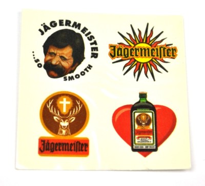 Jägermeister USA 1997 kleiner Bogen mit 4 temporären Tattoos