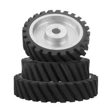 1pc150/200/250mm Serrated Belt Grinder Contact wheel Rubber Disc