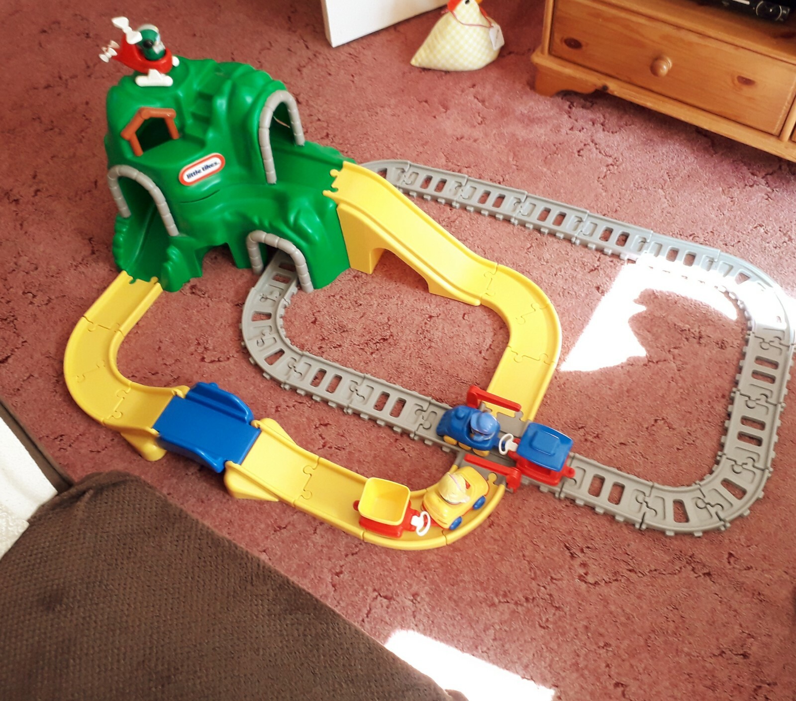 little tikes car and train set