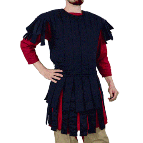Medieval Split Costume - Sleeveless Roman Subarmalis Thick Padded Renaissance - Picture 3 of 6