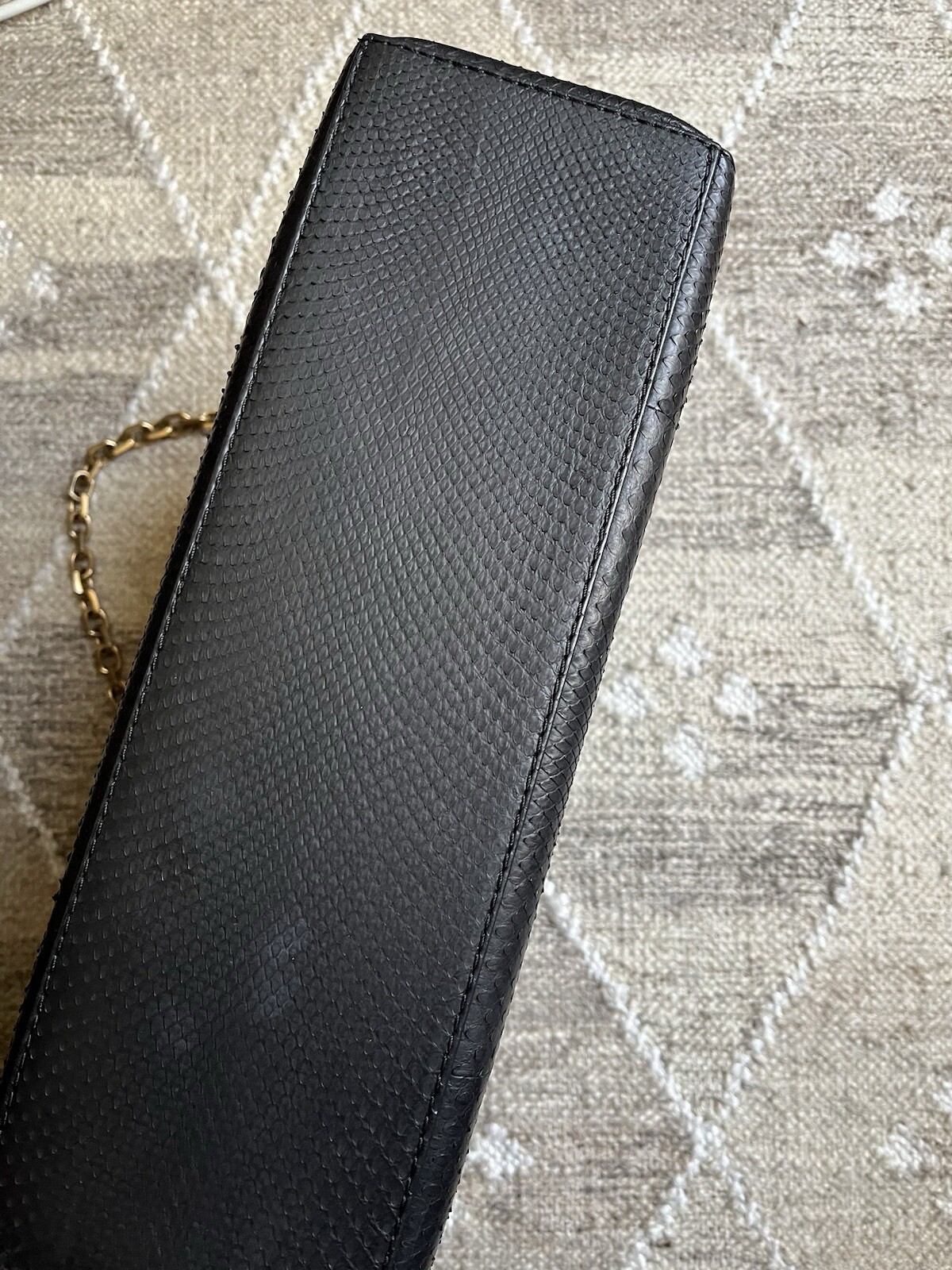 Calvin Klein Collection Black Python Snakeskin Sh… - image 9