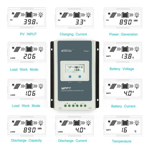 MPPT Solar Charge Controller 40A+ Remote Meter MT50+Temp - Picture 5 of 7