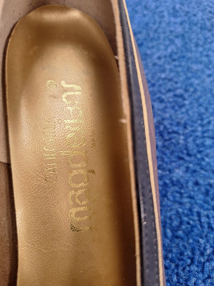 Zapatos de tacón vintage California Magdesians para mujer bronce años 80’s cuña talla 9 1/2 S Foto 2 de 3
