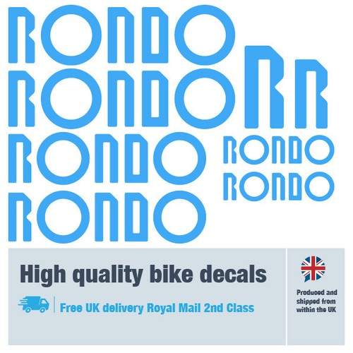 Rondo Fahrrad Aufkleber Etiketten mit kostenlosem Fahrradschutz (23er Pack) - 14 Farben - Bild 18 von 28