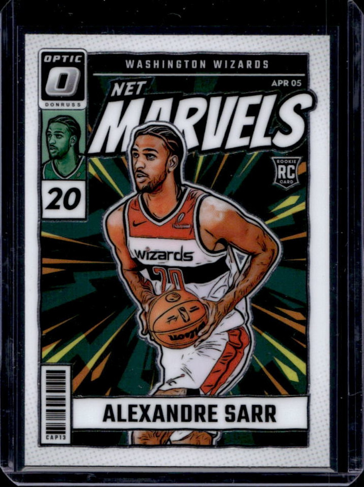 2024-25 Donruss Optic Alexandre Sarr Net Marvels RC Rookie #7 Wizards