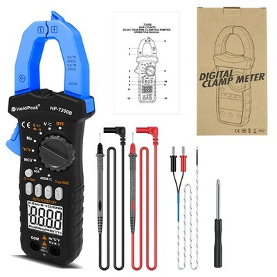 HOLDPEAKMessgerät Zangenamperemeter 6000 TRMS ACDC Stromzange Multimeter CAT III