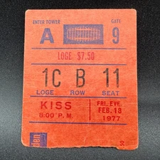 RARE 1978 KISS CONCERT TICKET STUB *FIRST SHOW AT MADISON SQ. GARDEN* VINTAGE