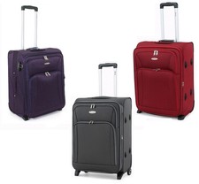 55cm Lightweight Expandable Wheel Suitcases Luggage Cabin Trolley Case Bag