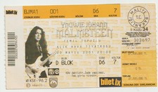 Yngwie Malmsteen 2001 Istanbul Concert Ticket Stub Vintage Rare Metal Ephemera