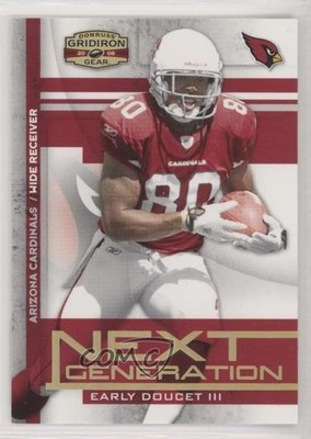 2008 Donruss Gridiron Gear Next Generation Gold Early Doucet III Rookie RC l8x