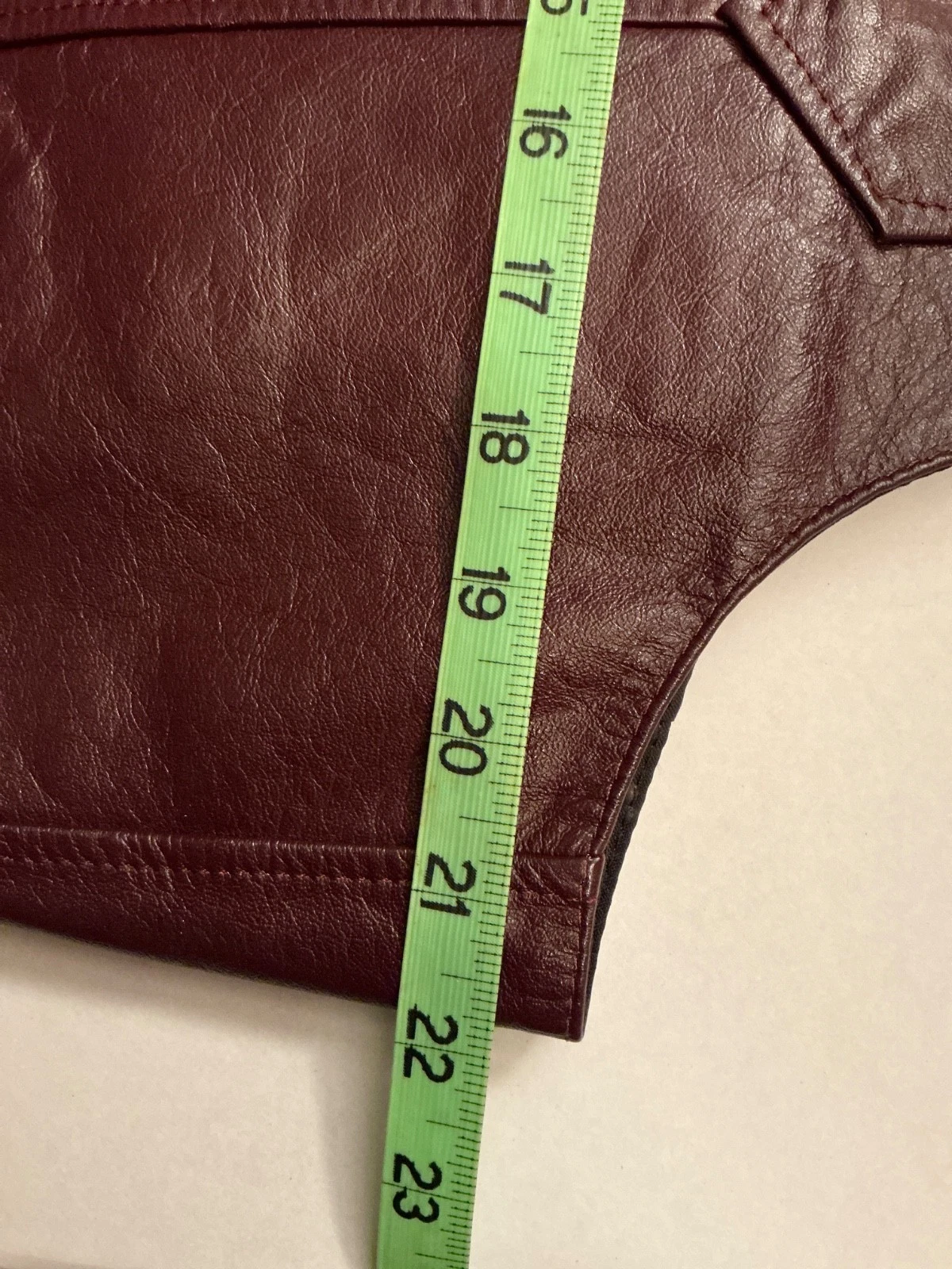Vintage Creaciones GLR Burgandy Leather Vest Size 40 Leon Cowboy Rancher Mexico - product detail image 10