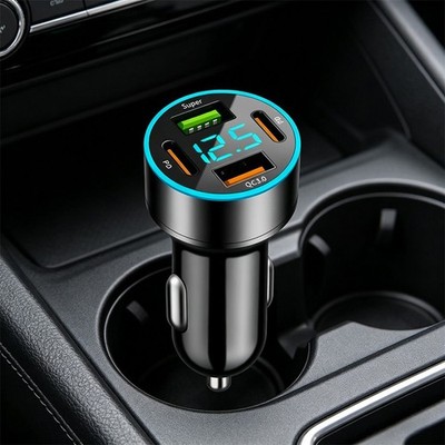 Auto schnell Ladegerät Zigarettenanzünder USB und USBC Typ-C für IPhone Samsung