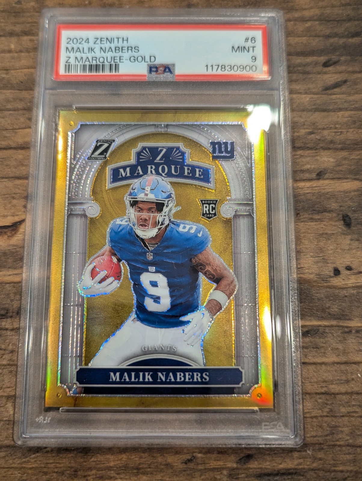 Malik Nabers Panini Zenith Z Marquee #6 Gold