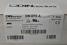 New Automation Direct DN-D10-A Double-level Terminal Block 10AWG 30A Box of 50