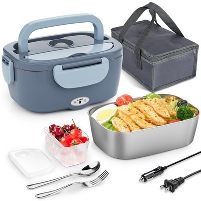 Carsolt Electric Lunch Box Food Heater - 3 in 1 Portable normal, Light Blue 