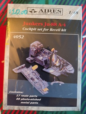 Aires Hobby Models 1/48 Junkers Ju-88 A-4 Cockpit Set for Revell kit 4052