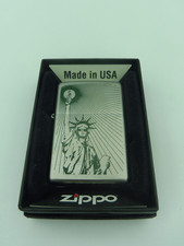 BRIQUET ZIPPO ESSENCE - STATUE DE LA LIBERTE - Original , Tempete , OCCASION TBE