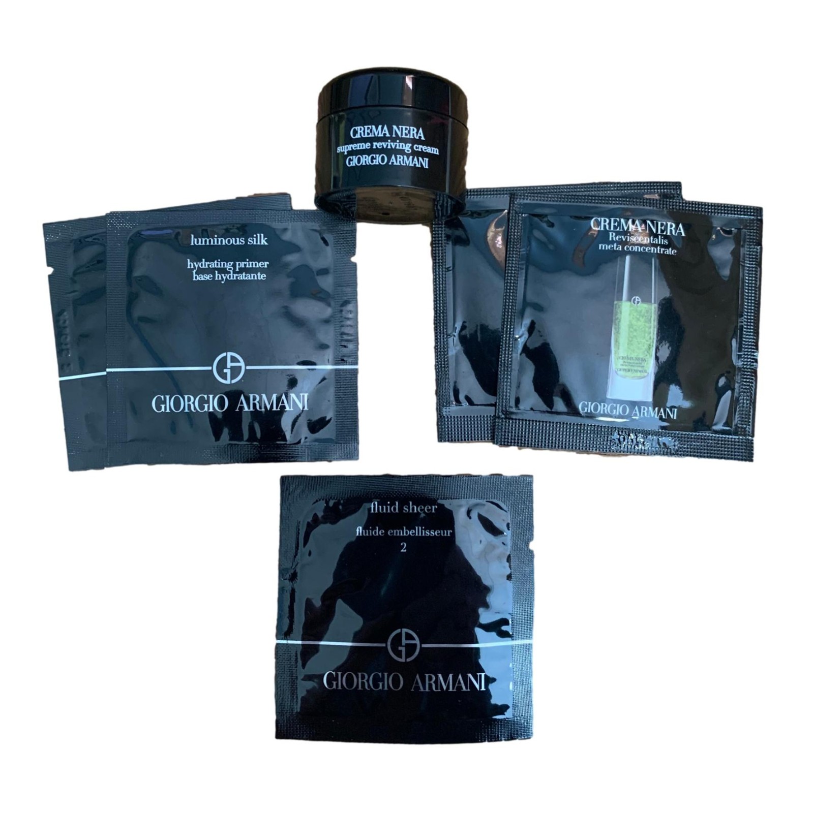 Giorgio Armani 5PC Skincare Beauty Set - Creme Nera, Fluid Sheer, Luminous Silk
