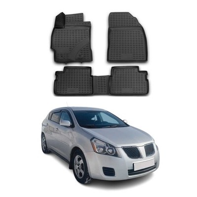 OMAC Floor Mats Liner for Pontiac Vibe 2008-2009 RWD TPE All-Weather 4 Pcs
