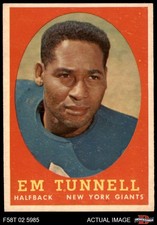 1958 Topps #42 Emlen Tunnell Giants-FB HOF Iowa / Toledo 7 - NM