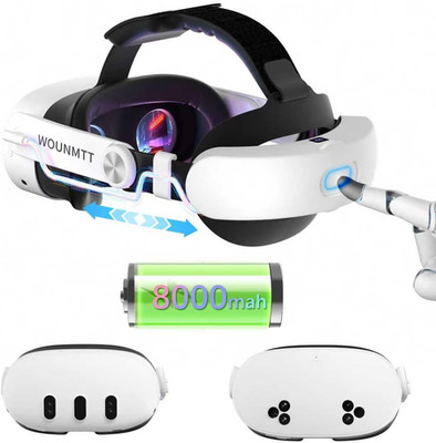 Head Strap VR Headset Accessories w/Battery For Meta Oculus Quest 3/3s One Click