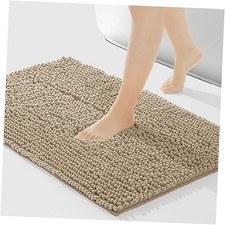 Chenille Bath Rugs Extra Soft and Absorbent Microfiber Shag Rug, Non-Slip
