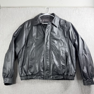 Wilson s Leather Bomber Jacket Men s Size XL Black Thinsulate Ultra