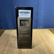 NOVA Hair Light Brown Hair Dye Shampoo 6.76 fl oz - Paraben Free EX 08/26/2027