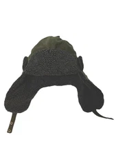 NWT KB Ethos Trapper Hat Cousin Eddie Hat Green Flaps, Snaps wool blend