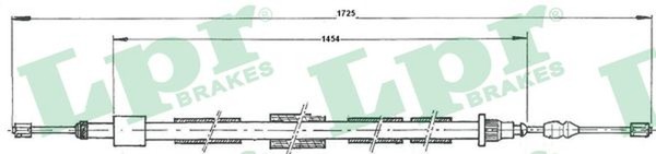 LPR Bremsseil Seilzug Feststellbremse C0615B FüR 306 Peugeot N5 N3 7A 7C 7B 7E-image