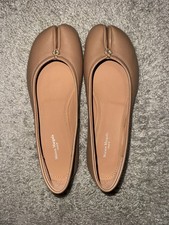 Maison Margiela Ballerina Flats Brown Leather Tabi Slip-On U.S 8 / 39 Eu
