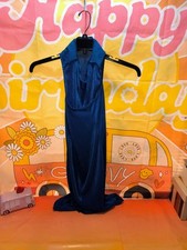 Lyaner Size XL Blue Ribbed Mini Dress