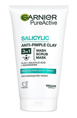 Garnier Salicylic Pure Active 3-in-1   Mattiert, Reinigt & Klärt   150 ml