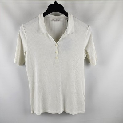 Marc O'Polo Shirt Mens Large White Ribbed S/S Polo NWT