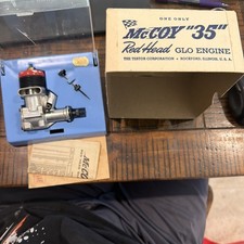RC Model Airplane Engine McCoy 35 Red Head Glo Glow In Box
