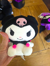 Sanrio Kuromi Plush Stuffed Animal Black White Pink w/ Tag