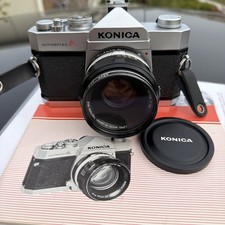 Konica Autoreflex A SLR Camera w/Hexanon AR 52mm f18 Japan Clean  Booklet
